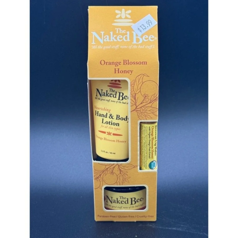 The Naked‎ Bee Orange Blossom Honey Hand Body Lotion & Lip Balm Gift Set